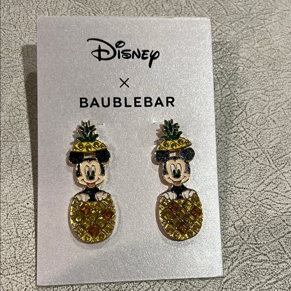 Disney x BaubleBar Mickey Pineapple Earrings